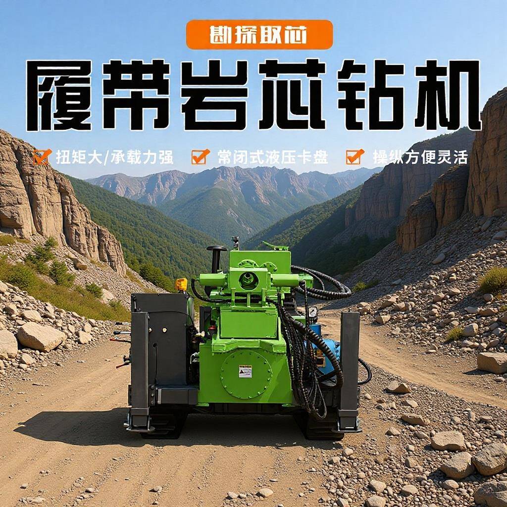 全液压岩芯钻机履带金属多角度矿山探矿勘探钻机地表绳索取芯钻机