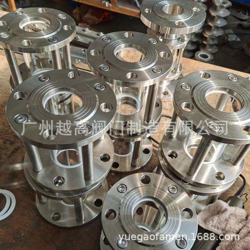 304316L不锈钢快装视镜卡箍视镜玻璃管道视盅直通视镜
