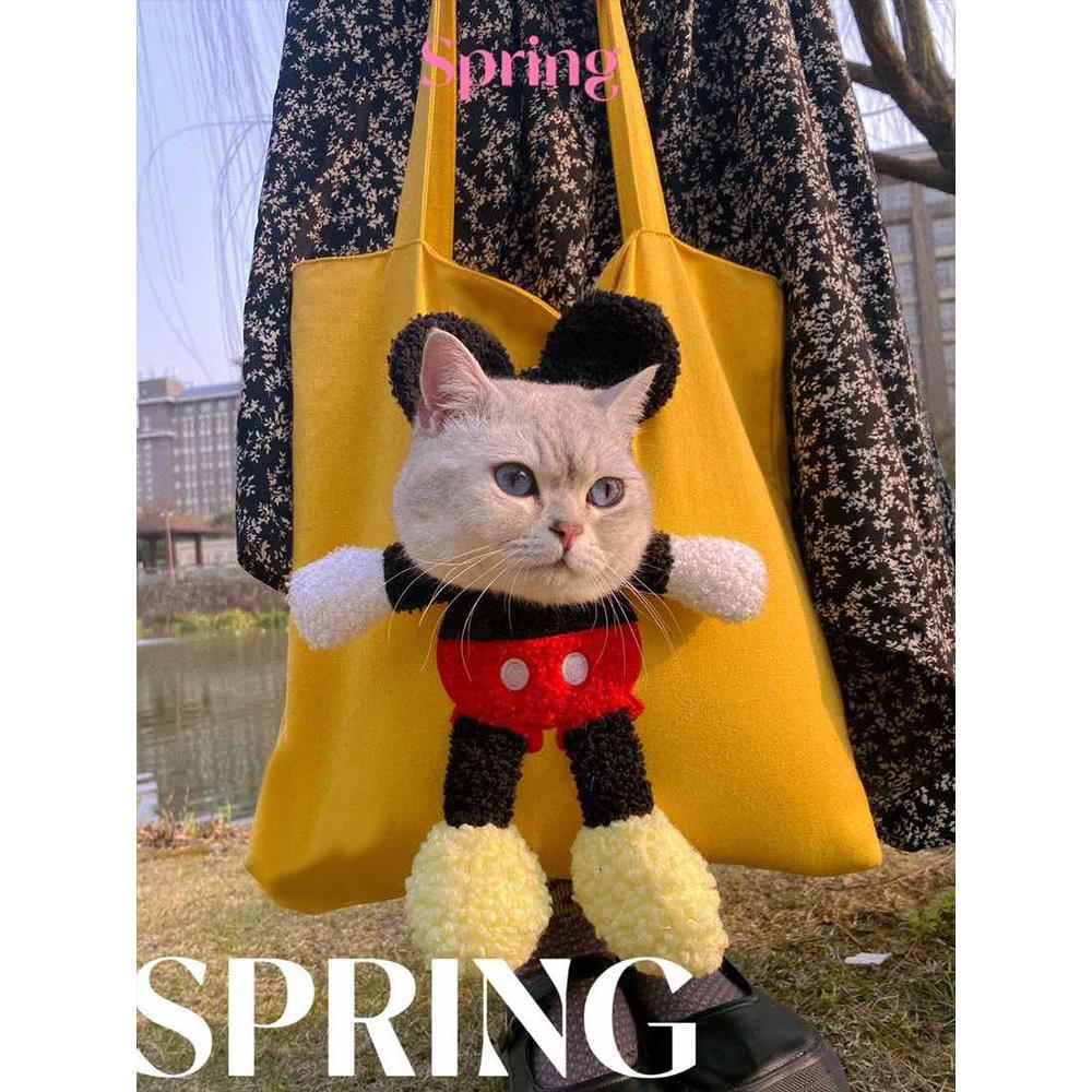 猫咪猫包外出可露头可携式透气帆布包狗狗宠物揹包狗包单肩出游可