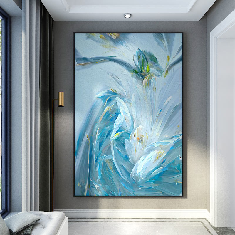 S118 客厅简约装饰画卉流彩装饰画餐厅玄关走廊卧室抽象兰花80120
