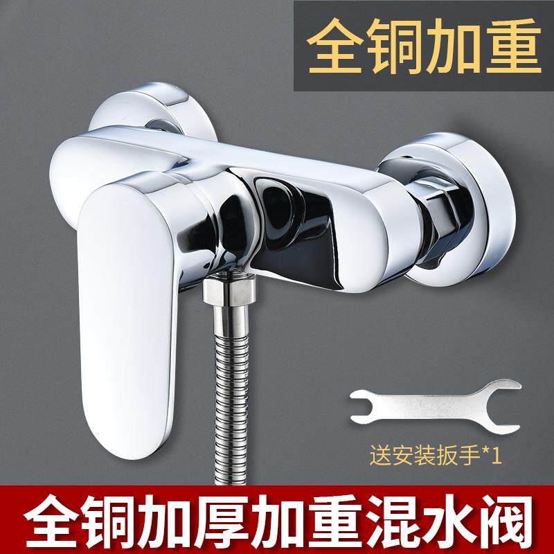 淋浴龙头冷热水全铜加厚浴室花洒套装热水器配件防冻通用款混水阀