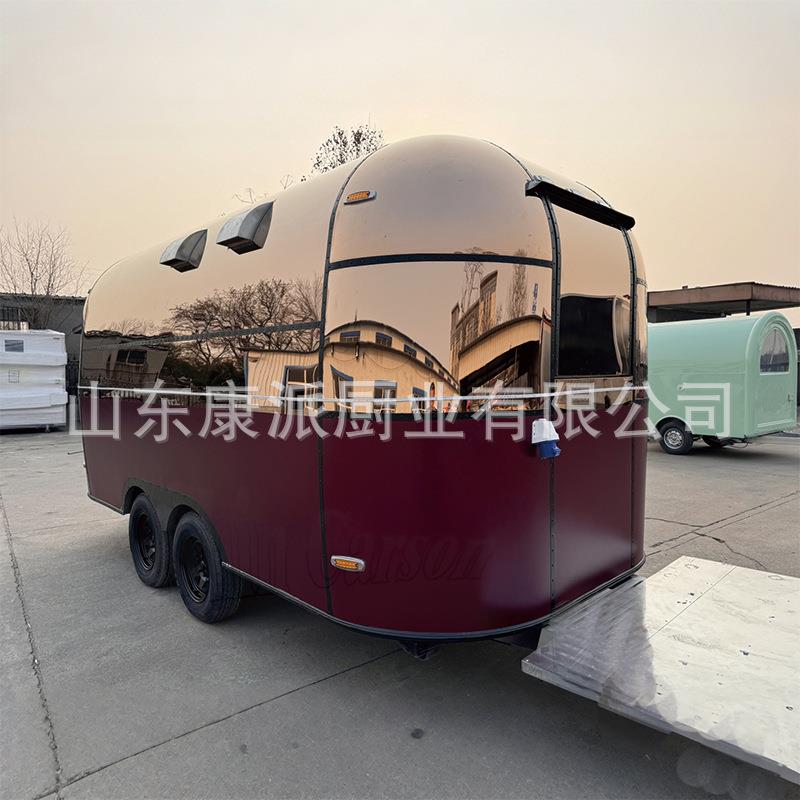 商业街规划多功能餐车小吃车商用可移动商铺夜市美食街网红售货亭
