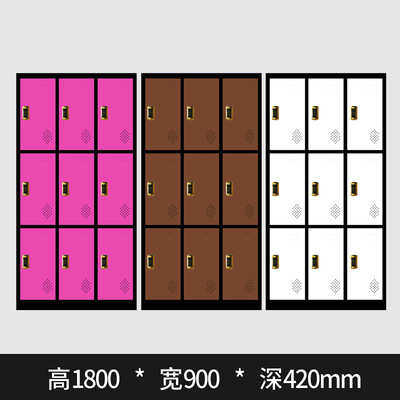 钢制加厚浴室多门储物柜衣帽柜铁皮柜彩色健身房更衣柜员工换衣,商业/办公家具,办公储物柜,淘宝优惠券,粉丝福利购,淘宝优惠卷