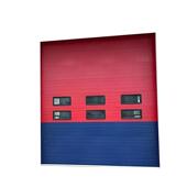 消防站工业提升门抗风防尘保温翻版 车库门一键联动电动垂直提升门