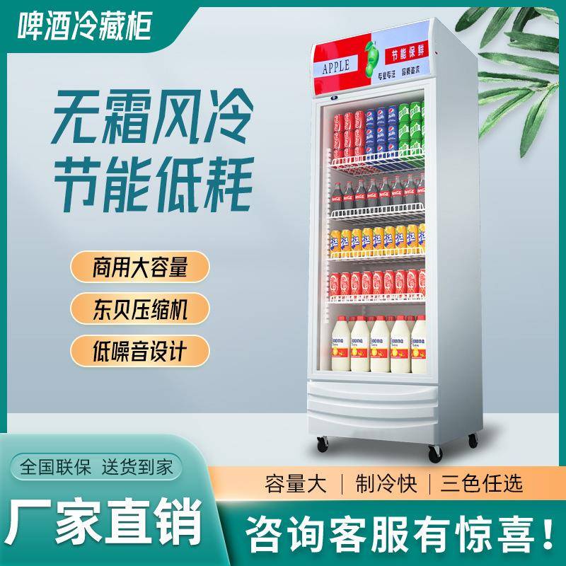 冷藏展示柜啤酒柜饮料柜单门商用冰箱立式啤酒柜超市双门便利店冰