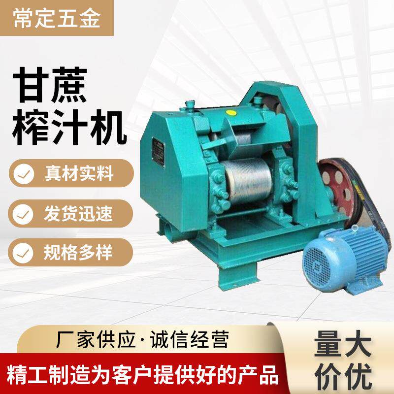 厂家卖货型电动甘蔗压机甘蔗榨汁机甘蔗榨机糖红厂1吨大设备