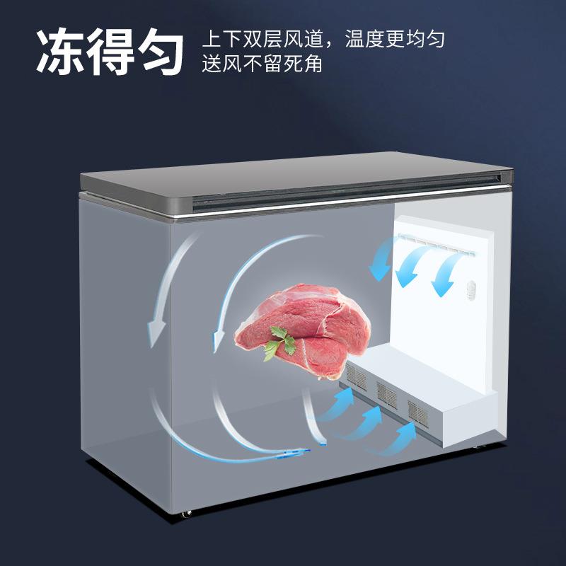 凌现货箱冰柜商用冷冻柜无霜风冷可穗冷冻冷藏冰小HCM式型卧商用