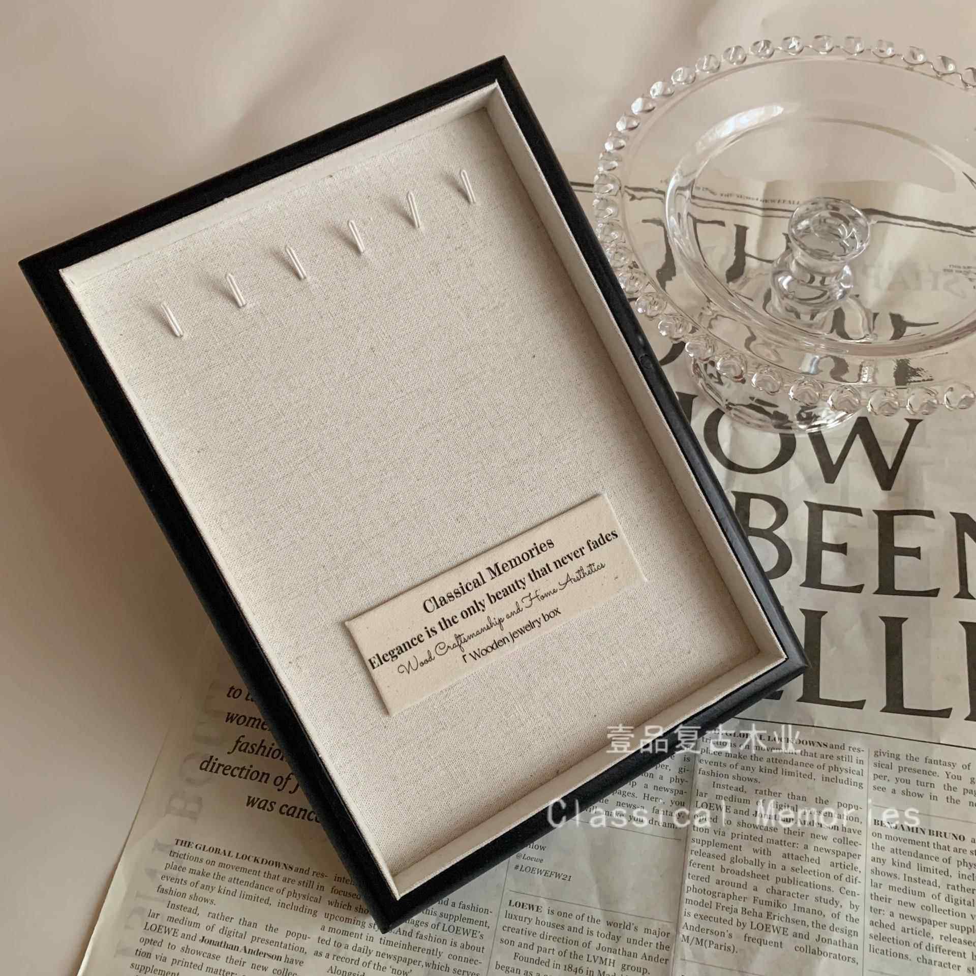 高档珠耳宝收纳盒项链戒指示饰展盘麻内衬实木展示木质首饰布盒托,饰品/流行首饰/时尚饰品新,首饰盒,淘宝优惠券,粉丝福利购,淘宝优惠卷