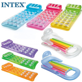 intex58890-18洞时尚，带枕浮排水上充气玩具，游泳装备