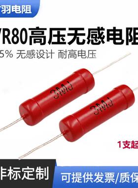RI80大红袍10W2W3W玻璃釉膜20K50K200M30M1K300K500M无感高压电阻