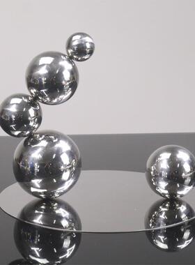 现代轻奢不锈钢电镀金色珠点层叠托盘抽象摆件家居样板间客厅装饰