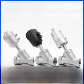 304不锈钢气动角阀座阀内螺纹y形高温蒸汽螺纹切割阀Dn25