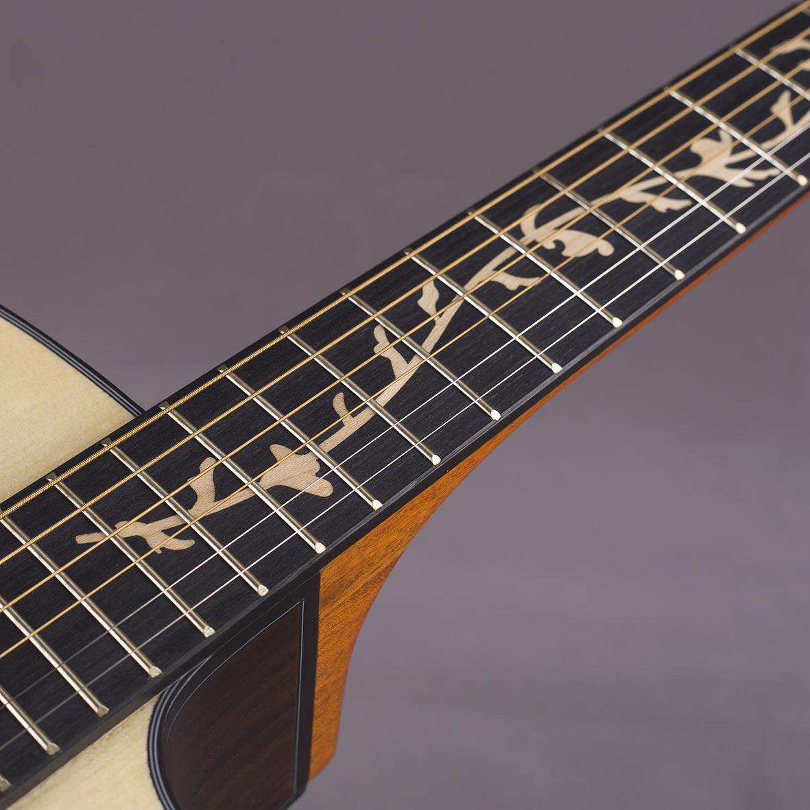 初学者民谣吉他41寸 哑光云杉胡桃木吉他 玫瑰印花guitar工厂直供