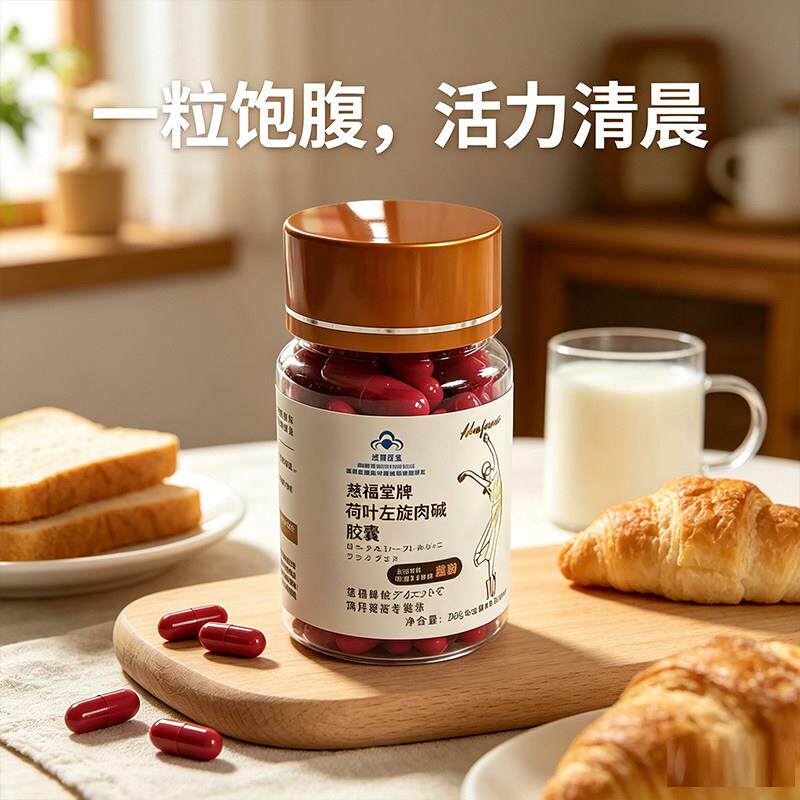 荷叶左旋肉碱促脂代谢塑形控重助力消耗饱控食腹清润草本专卖