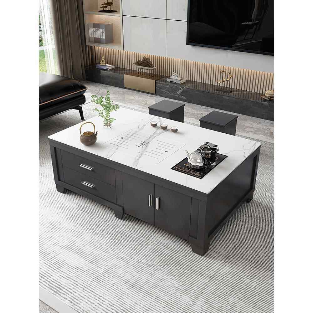 功夫茶几茶台一体烧水壶全自动泡茶桌岩板现代简约客厅家用办公室