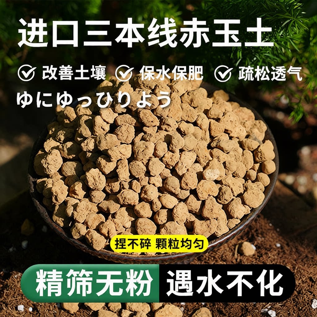 赤玉土日本进口颗粒盆景栽培基质