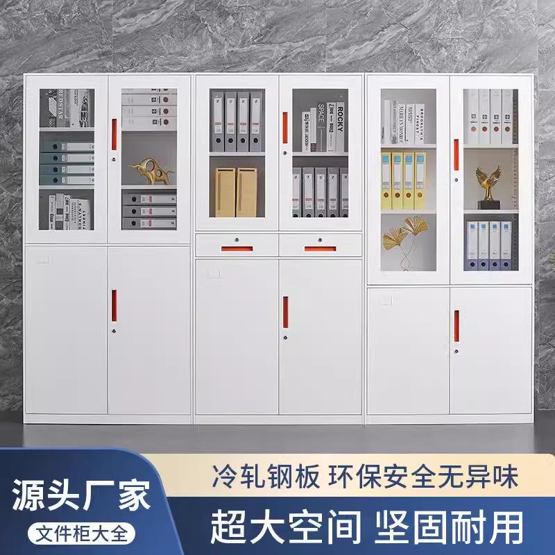 上海拆装文件柜铁皮柜窄边办公室档案柜资料柜带锁财务展示家用