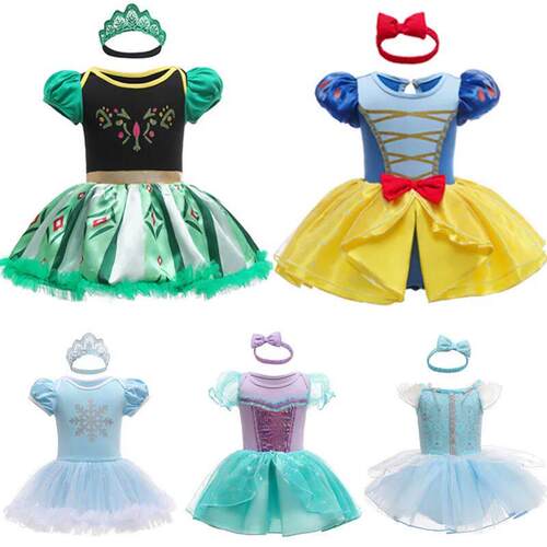 Baby Romper TUTU Dress With Headband Infant Baby Princess Gi