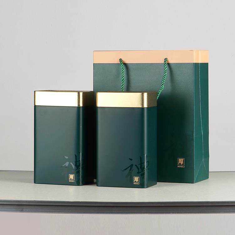 茶叶罐铁盒半斤一斤装红茶绿茶白茶通用方形包装礼盒空储存铁罐子