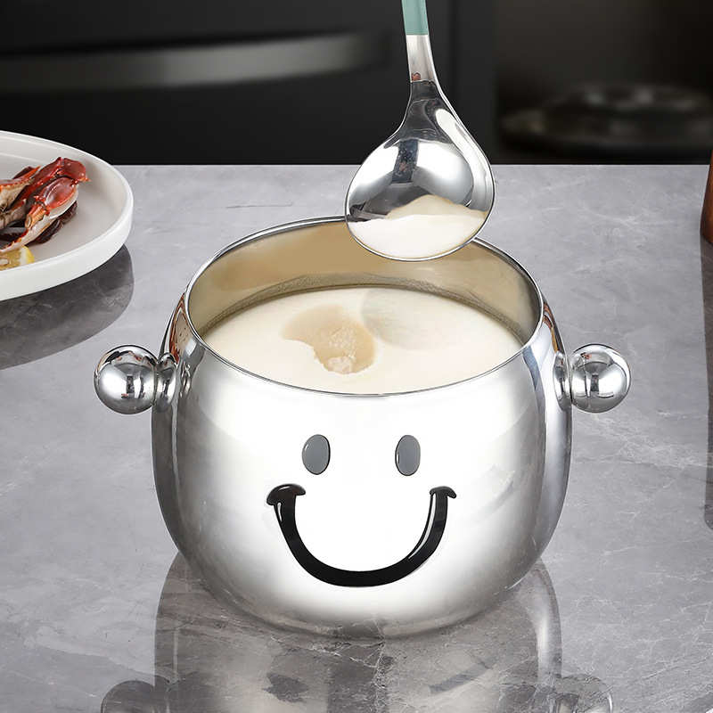 304猪油罐不锈钢猪油罐双层食品级猪油盆猪油盆大容量家用储物罐