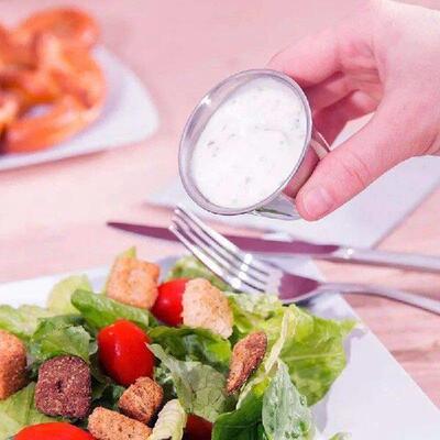 50PCS 304 Stainless Steel Mexican Pancake Sauce Cup Salad