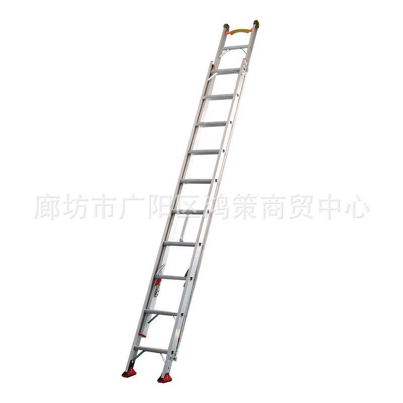 铝合金伸缩梯子家用爬梯铝梯二节二段升降梯直梯靠墙梯子工程梯