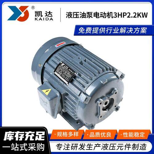 厂家生产液压油泵电动机3HP2.2W液压系统站机组电机
