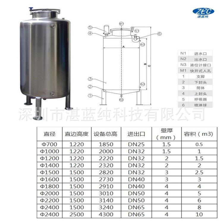 广东纯水箱厂家供应可按图加工304材料316材料均可来图生产