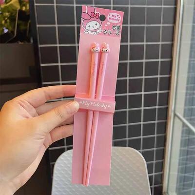 Kawaii 18cm Chopsticks Hello Kitty My Melody Kuromi Cinnamor