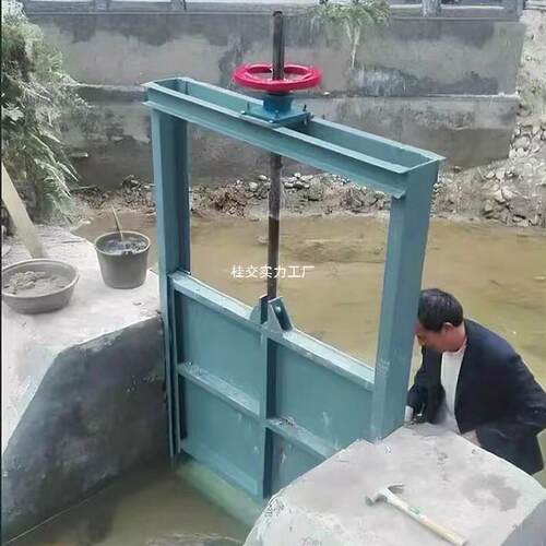 机闸一体式铸铁闸门螺杆启闭机10KN手动手电两用水渠沟渠干渠水闸