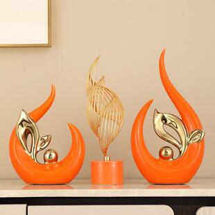 酒柜摆件客厅2026新款年年有余招财鱼客厅玄关酒柜电视柜办公室陶