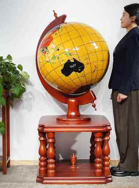 木质地球仪摆件办公室装乔迁开业