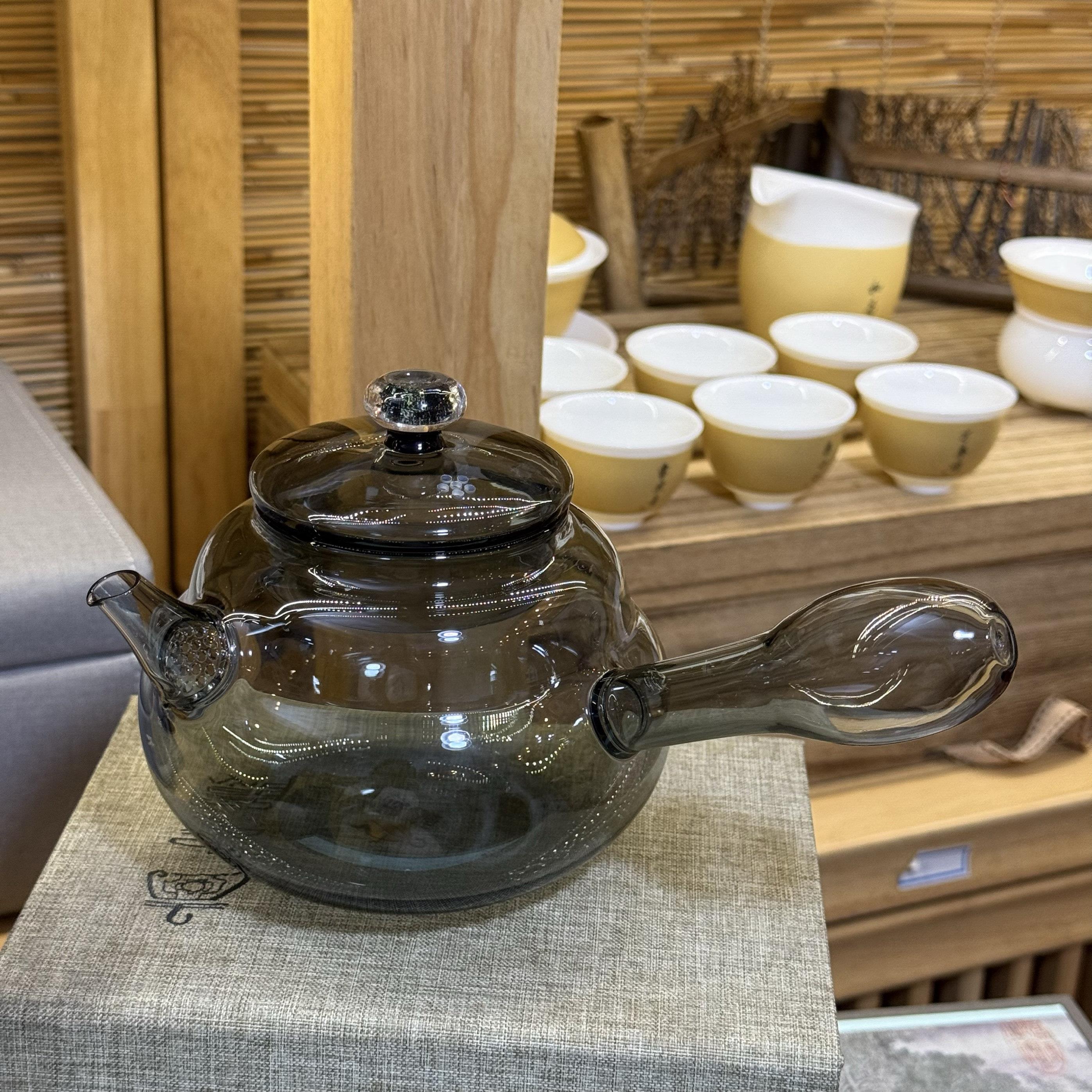 高硼硅耐高温玻璃侧把壶大号玻璃泡茶云昭壶空气灯电陶炉明火煮水