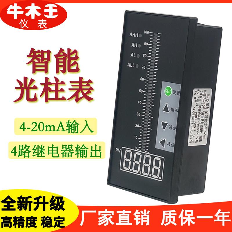 智能单回路测控仪 竖式光柱表 投入式液位传感器水位显示控制报警