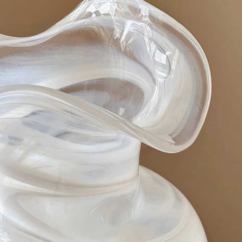 轻奢高级感玻璃纹理花瓶摆件法式中古客厅桌面插花装饰样板间花器,家居饰品,花瓶,淘宝优惠券,粉丝福利购,淘宝优惠卷