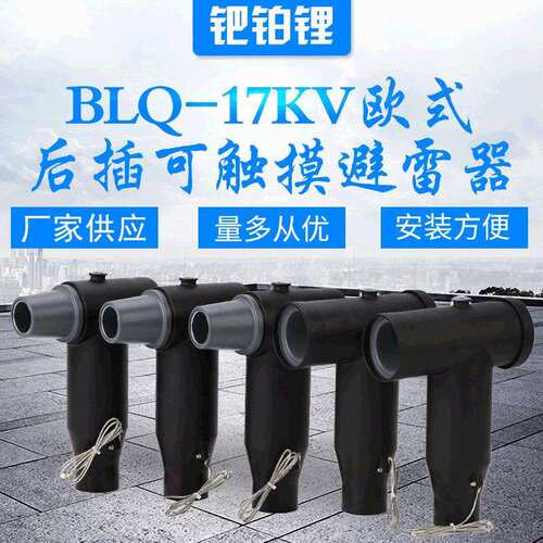 厂家供应 BLQ-17kv欧式后插可触摸避雷器 高压电缆接头插拔头