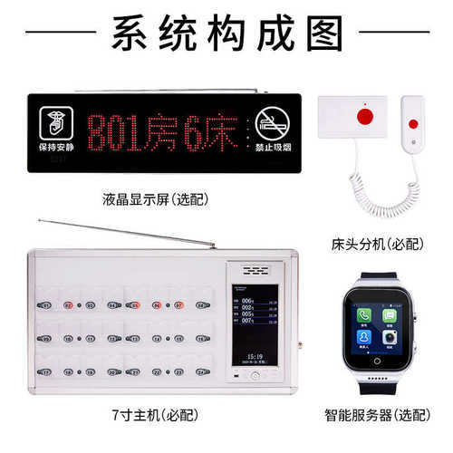医院呼叫器养老院敬老院无线呼叫器老年公寓诊所无线呼叫对讲系统