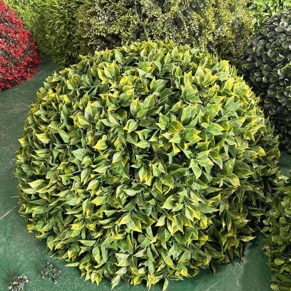 户外绿植井盖遮挡装饰品绿植球仿真绿植三角梅叶草球装饰米兰草球