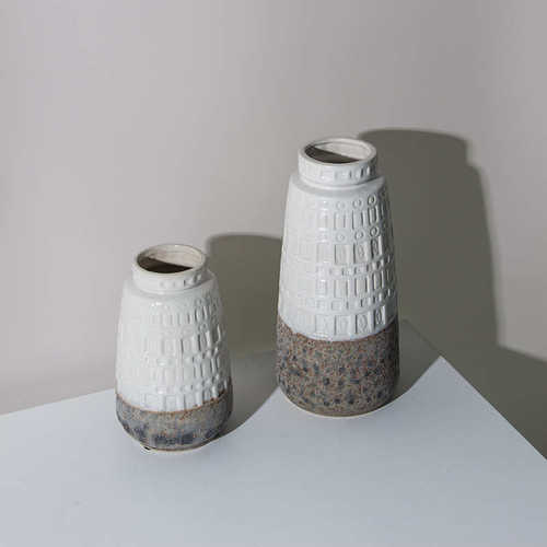 摆件火柴双色花瓶北欧陶瓷乐梦高创意家居装饰器款皮插花花