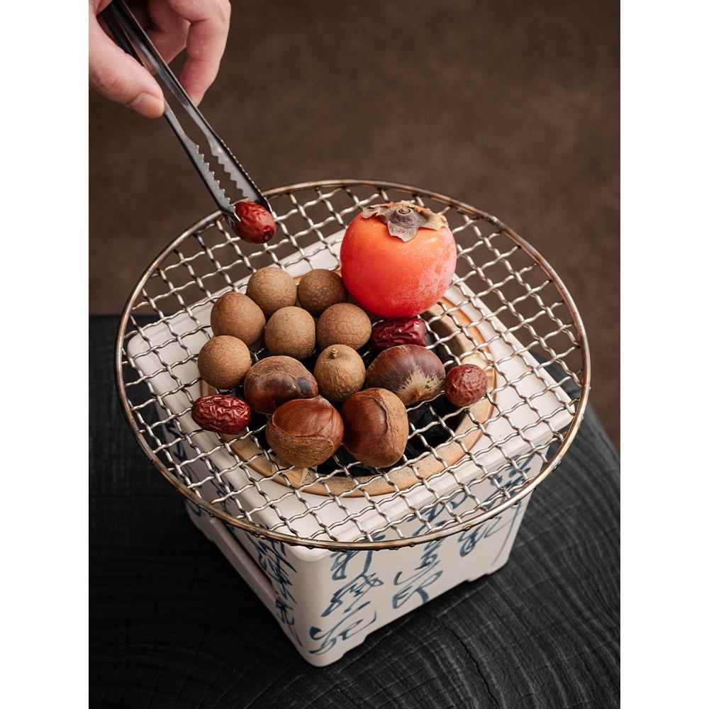 围炉煮炉茶器烤茶手写木炭家用内陶户外烧室烤手写炭炉瓷火炉子烧