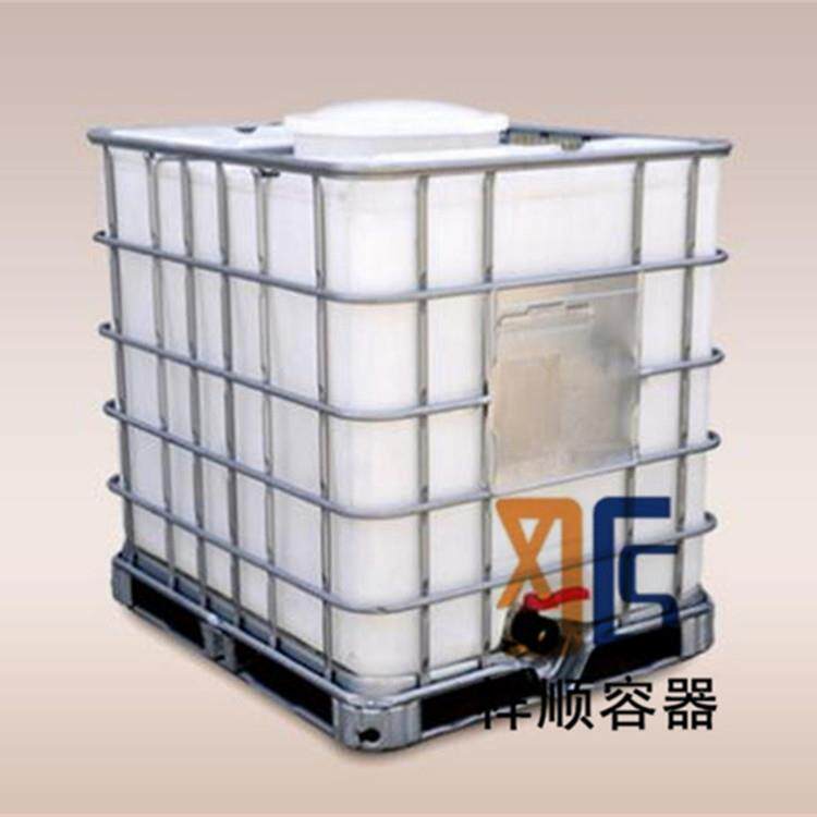 带架子塑料桶1吨大口吨桶叉车运输桶液体集装桶带阀门的方桶