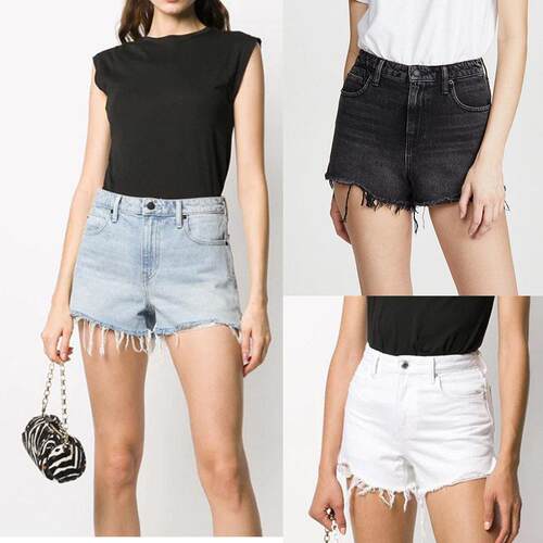 Women Waisted Jeans Shorts Casual Summer Womenswear
