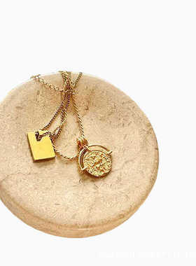 侘托盘轻收拾风大理石法式小卧室创意圆形奢寂收纳盒然风天复古