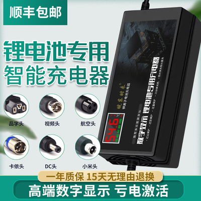 天能锂电池电动车专用智能修复数显充电器48V2A20a60伏快充大功率