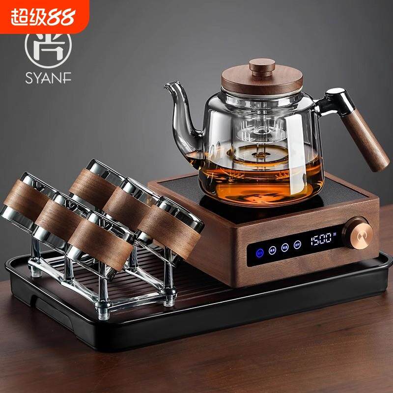 泡茶壶玻璃煮茶茶壶养生壶蒸煮一体电陶炉煮茶壶明火加热高硼硅