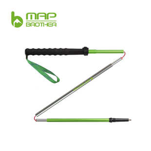 图行客铝合金登山杖四节折叠超轻越野手杖户外运动伸缩登山行山杖