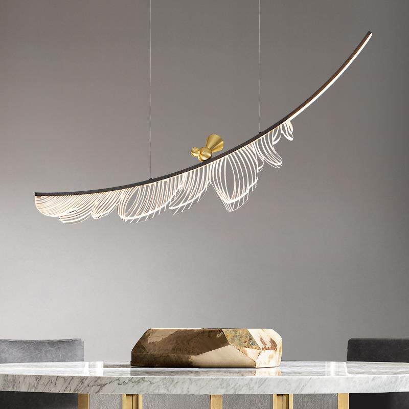 轻奢餐厅吊灯时尚艺术家用大厅灯北欧创意别墅餐桌led饭厅灯