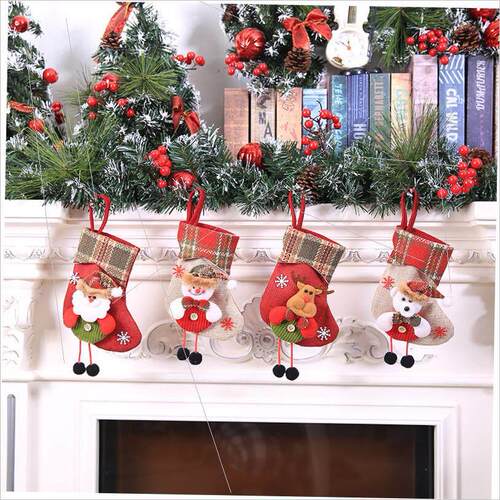 Christmas stocking pendant Christmas stocking gift bag圣诞袜