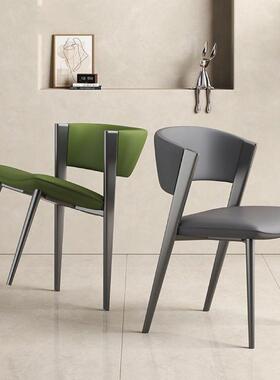 意式轻奢极NAJ简餐设椅计师家用样房网红板背休闲靠现代简约高档