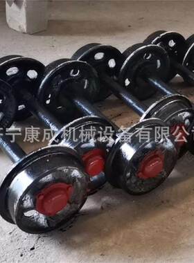 子成轨康道300*600用铸钢矿车轮对600轨距矿车轮平板车实心主动轮